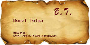 Bunzl Telma névjegykártya